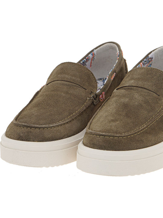 Hanover Lock Men's Suede Loafers Green