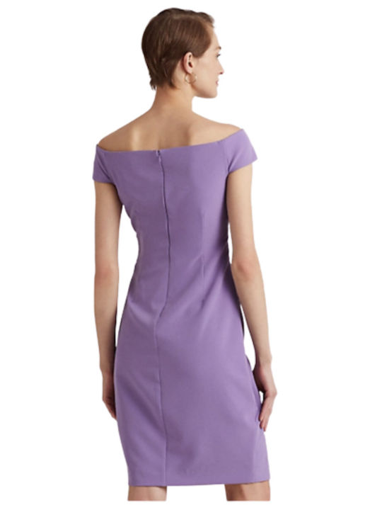 Ralph Lauren Summer Mini Dress for Wedding / Baptism Off-Shoulder Purple