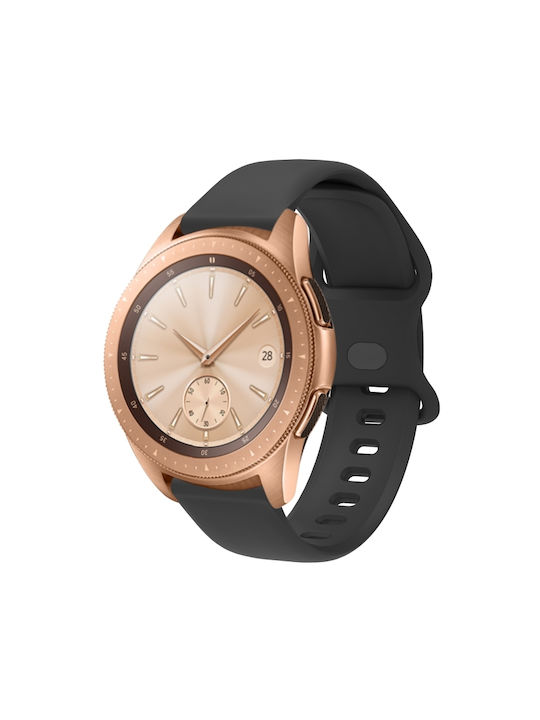 Λουράκι Σιλικόνης με Pin Μαύρο (Garmin Venu / Samsung Galaxy Watch Active 2)