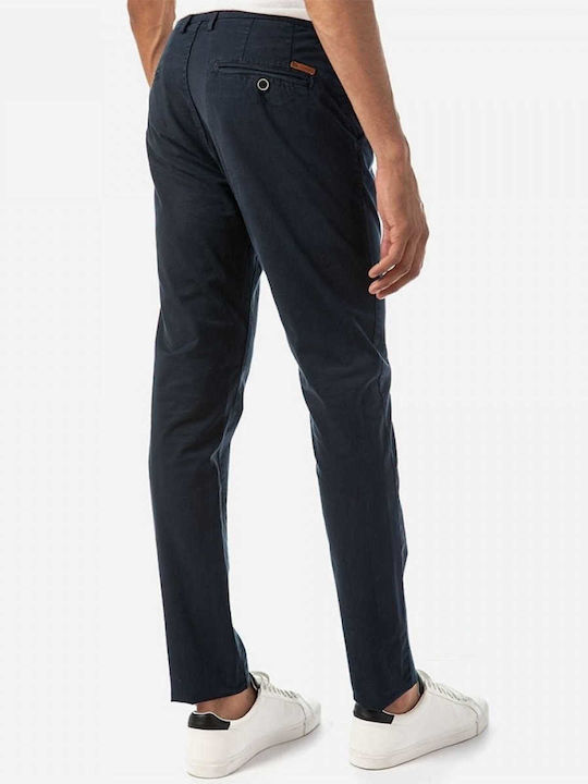 Camaro Men's Trousers Chino in Slim Fit Navy Blue