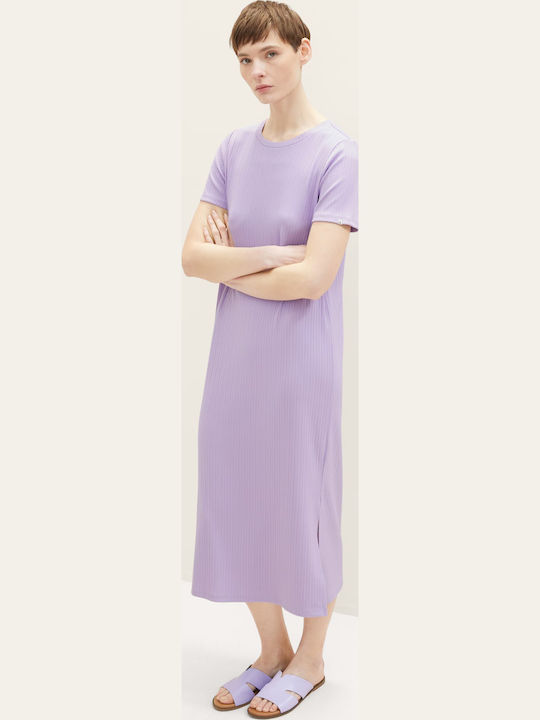 Sommer Midi Kleid mit Schlitz Lila