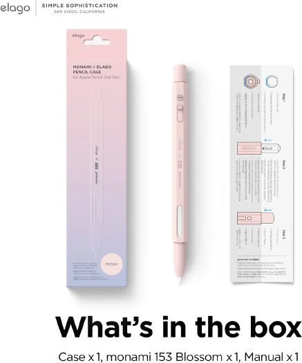 Elago Stylus Case X Monami for Apple Pencil 2 in Pink color