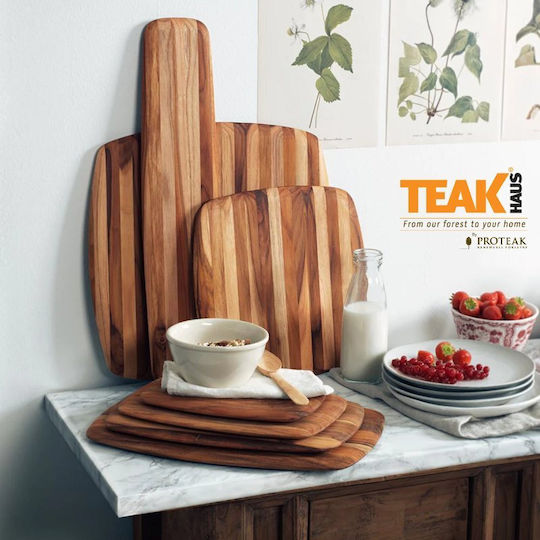TeakHaus Elegant Плот за рязане Дърво Кафяв 40.6x40.6см 1бр