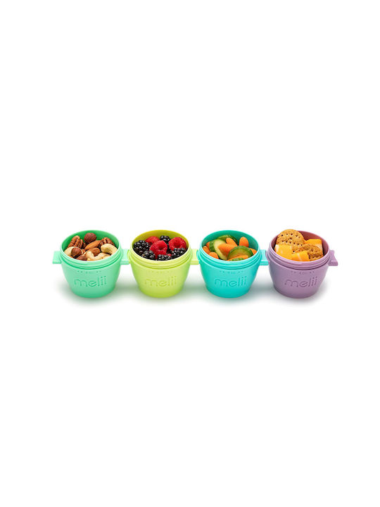 Melii Snap Go Pods Lunchbox Kunststoff Mehrfarbig 177ml 4Stück