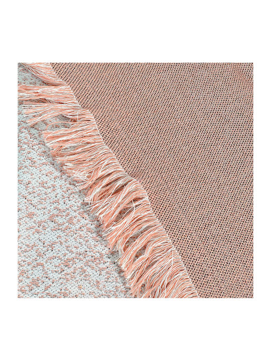 Lino Home Meliki Ριχτάρι Διθέσιου Καναπέ Πλεκτό 180x250εκ. Salmon 3000003583