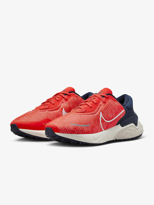 Nike Renew Run 4 Ανδρικά Αθλητικά Παπούτσια Running Bright Crimson / Hot Punch / Obsidian / White