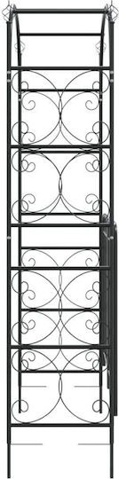 Gartenbogen aus Metall in Schwarz Farbe 108x45x235cm