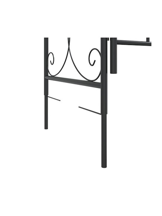Metal Garden Arch in Black Colour 108x45x235cm