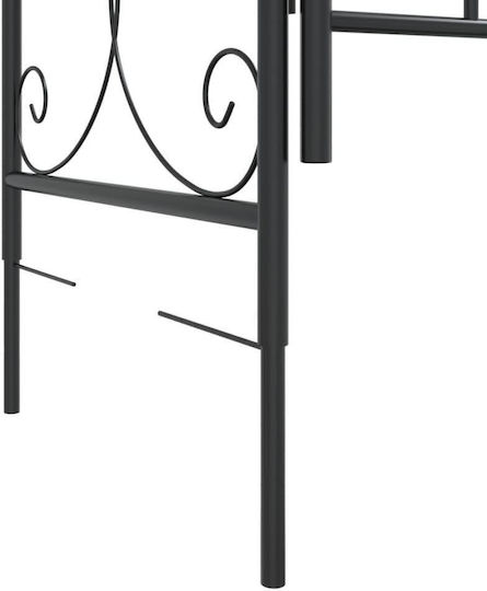 Gartenbogen aus Metall in Schwarz Farbe 108x45x235cm