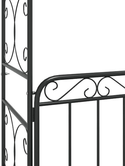 Gartenbogen aus Metall in Schwarz Farbe 108x45x235cm