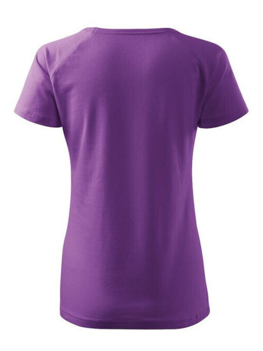 Malfini Γυναικείο Διαφημιστικό T-shirt Κοντομάνικο σε Μωβ Χρώμα