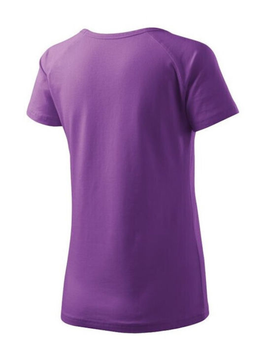 Malfini Γυναικείο Διαφημιστικό T-shirt Κοντομάνικο σε Μωβ Χρώμα