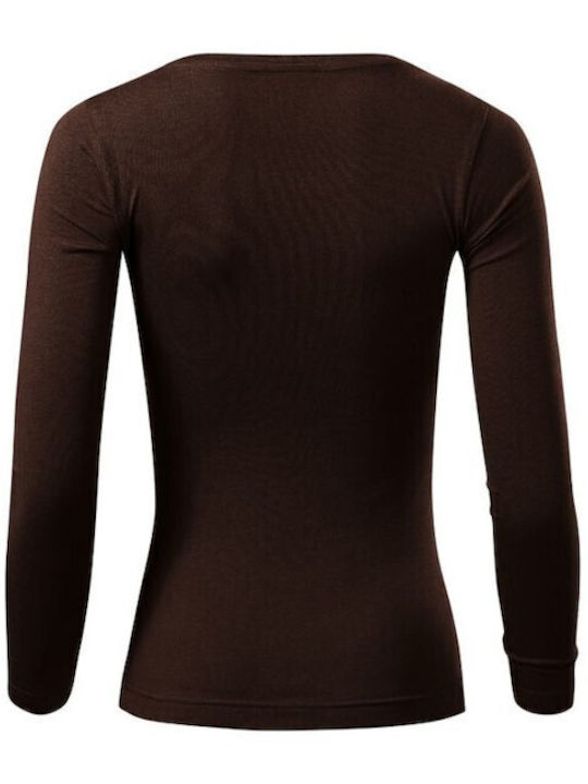 Malfini Women's Long Sleeve Promotional Blouse Brown