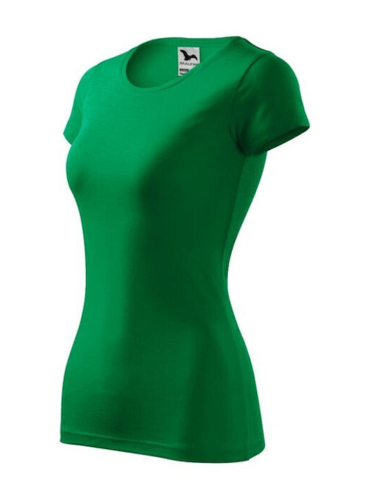 Malfini Femeiesc Tricou Promotional Mânecă Scurtă în Verde Culore