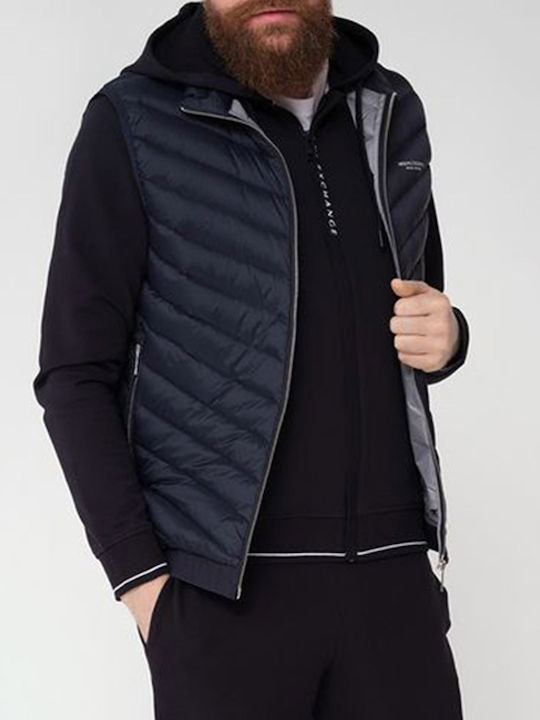 Sleeveless Winter Jacket Puffer Navy Blue