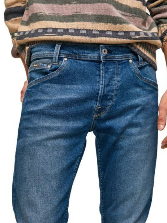 Spike Men's Jeans Pants with Regular Straight Fit Blue