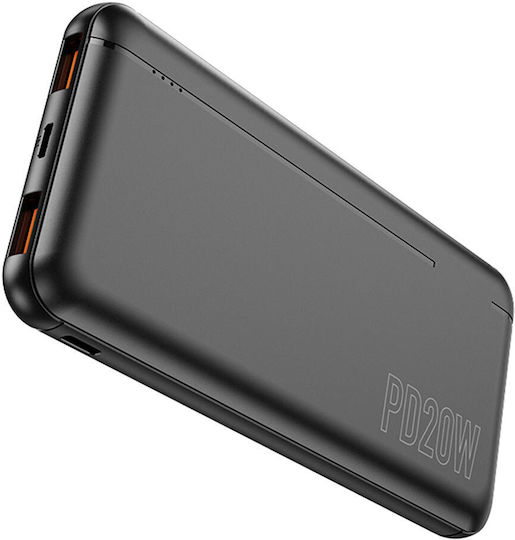 Lamtech Power Bank 10000mAh 22.5W με 2 Θύρες USB-A και Θύρα USB-C Power Delivery / Quick Charge 3.0 Μαύρο