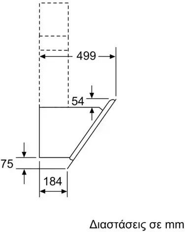 Bosch Șemineu Hotă 90cm Negru