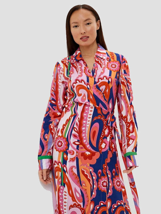 Rochie-Cămașă Midi Wrap-Around