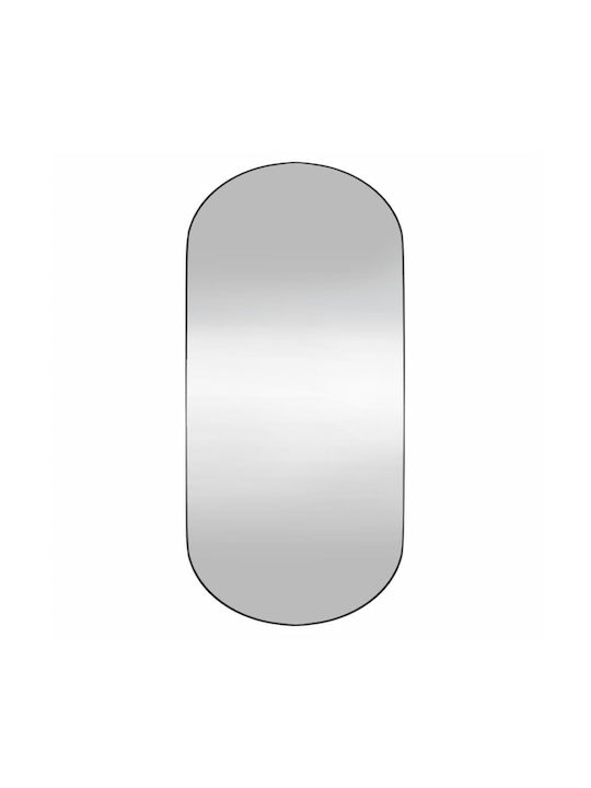 vidaXL Wall Mirror Oval with Black Frame 100x45cm 1pcs