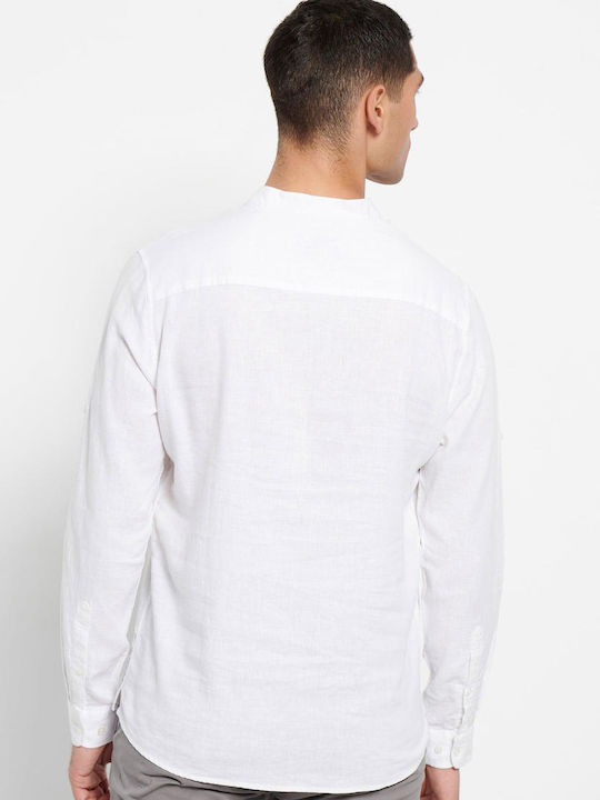 Funky Buddha Linen Shirt White