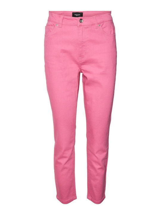 Ψηλόμεσο Γυναικείο Jean Παντελόνι Pink Yarrow