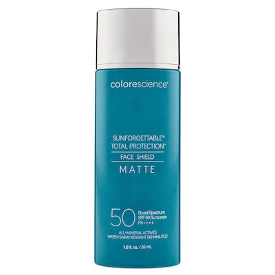 Colorescience Sunforgettable Total Protection Face Shield Matte Водоустойчива Слънцезащитна Крем За лице SPF50 с цвят 55мл