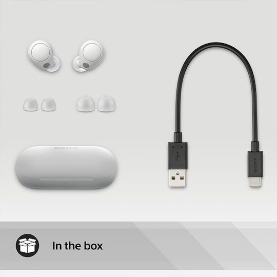 Sony WF-C700N In-ear Bluetooth Handsfree Headphones with Sweat Resistance and White Charging Case