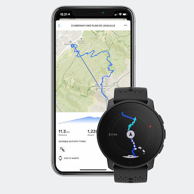 Suunto 9 Peak Titanium 43mm Αδιάβροχο Smartwatch με Παλμογράφο (All Black)