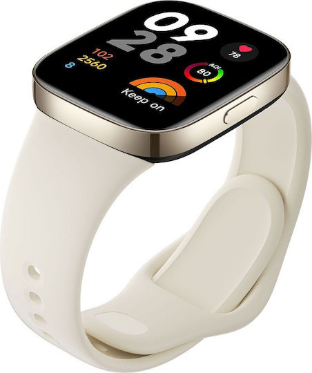 Xiaomi Redmi Watch 3 Αδιάβροχο με Παλμογράφο (Ivory)