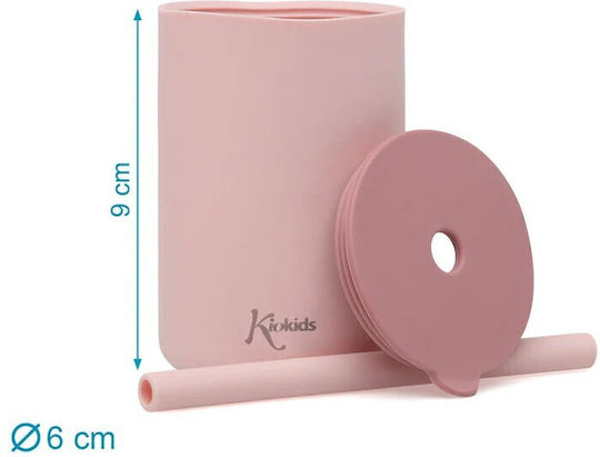 Kiokids Бебешки и детски чаши от силикон Розов 2бр 180мл за 6m+m+