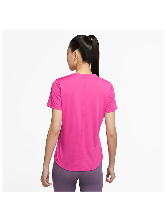 Nike One Damen Sport T-Shirt Dri-Fit Fuchsie