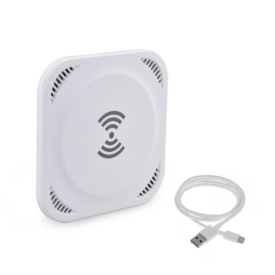 Treqa Asynchronous Handyladegerät Qi Pad 10W Weiß (TR-W8)