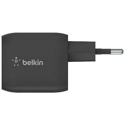 Belkin Φορτιστής Χωρίς Καλώδιο με 2 Θύρες USB-C 45W Power Delivery Μαύρος