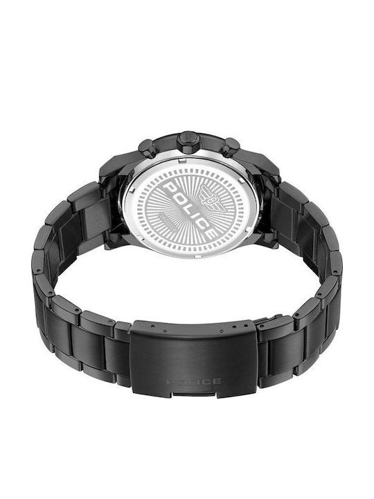 Police Knotty Men's Watch 42mm Chronograph Battery with Black Metal Bracelet
