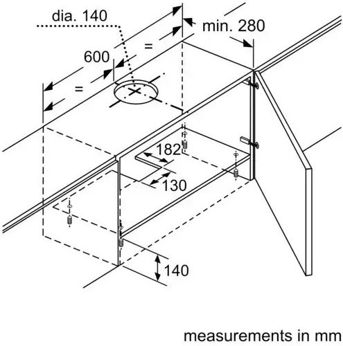 Bosch Συρόμενος Απορροφητήρας 60cm Inox