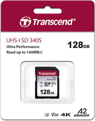 Transcend SDXC 128GB Klasse 10 U3 V30 A2 UHS-I