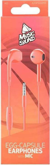 Cellular Line 490147 În ureche Handsfree cu Mufă 3.5mm Roșu