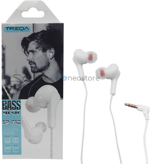 Treqa EP-763 Безжични Стерео с жак 3.5mm Бял