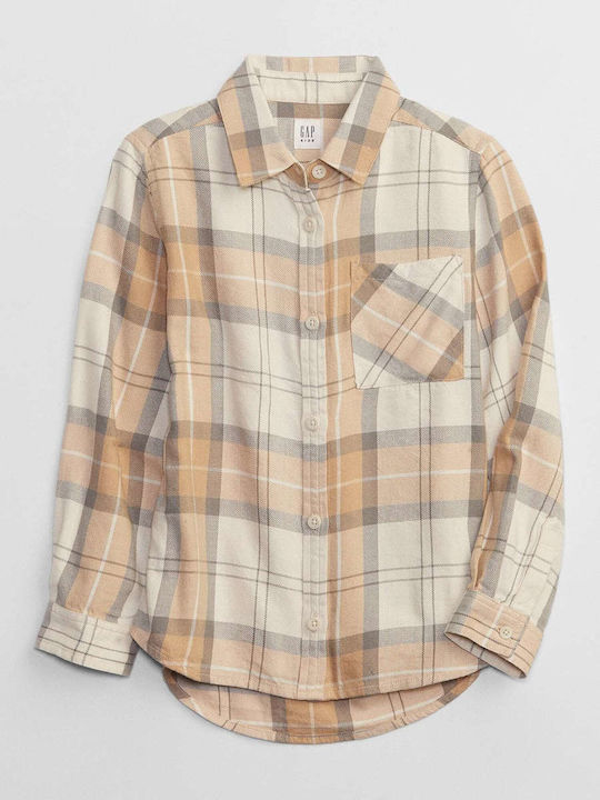 GAP Kids Checked Shirt Beige