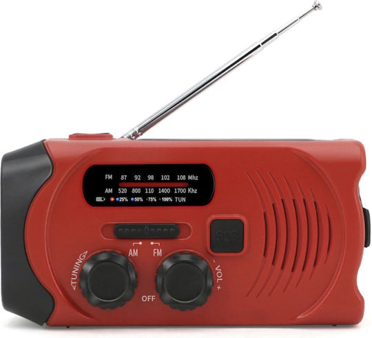 Denver SCR-2000 Solar cu USB Roșu