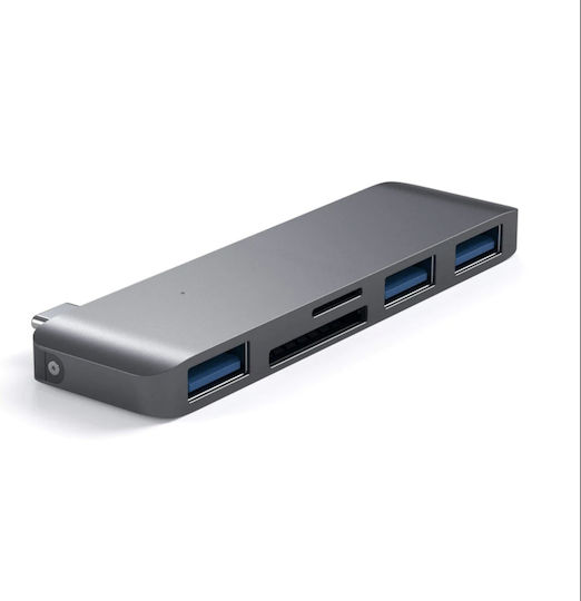 Satechi 3-Port USB 3.0 Hub with USB-C Connection Gray