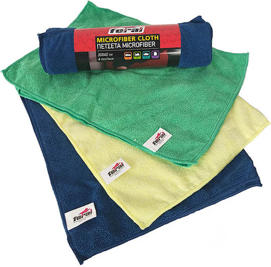 Feral Cloths Microfiber Cleaning Car Blue 40x30cm 6pcs