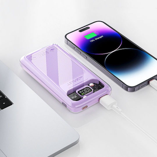 Acefast M1 Sparkling Series Power Bank 10000mAh 30W cu Port USB-A și Port USB-C Livrarea energiei Verde