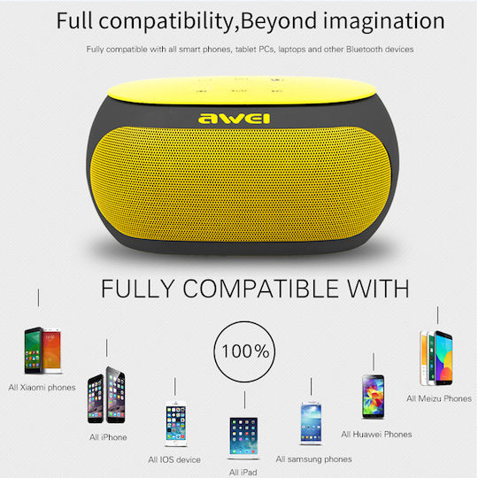 Awei Y200 Bluetooth Speaker 9W with Battery Life up to 8 hours Black