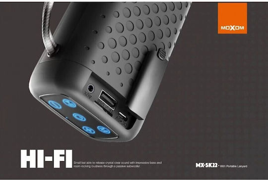 Moxom Bluetooth Speaker 10W with Battery Life up to 5 hours Black MX-SK22