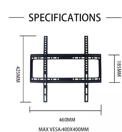 21787-1 Βάση Τηλεόρασης Τοίχου έως 63" και 50kg