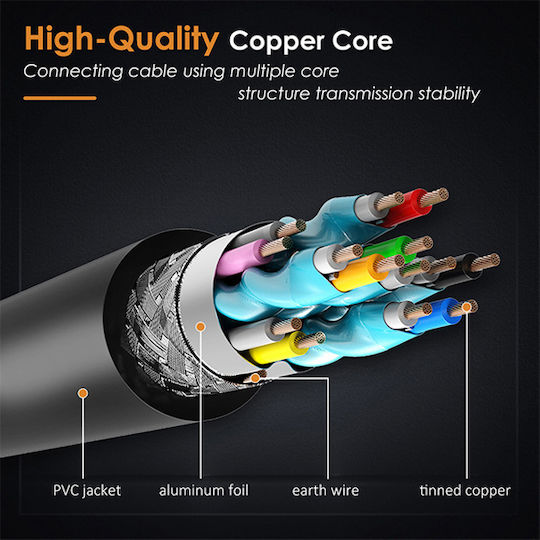 Cabletime AV566 HDMI 2.0 Premium High Speed 4K 60Hz HDR Kabel HDMI-Stecker - HDMI-Stecker 1m Schwarz