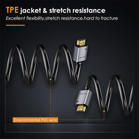 Cabletime AV566 HDMI 2.0 Premium High Speed 4K 60Hz HDR Kabel HDMI-Stecker - HDMI-Stecker 1m Schwarz