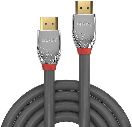 Lindy Cromo Line HDMI 2.0 Premium High Speed 4K 60Hz HDR Cable HDMI Male - HDMI Male 10m Gray